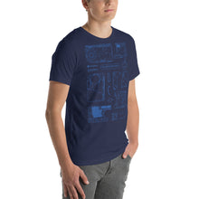 Load image into Gallery viewer, Blue PlayStation 5 Sketch Unisex T-Shirt